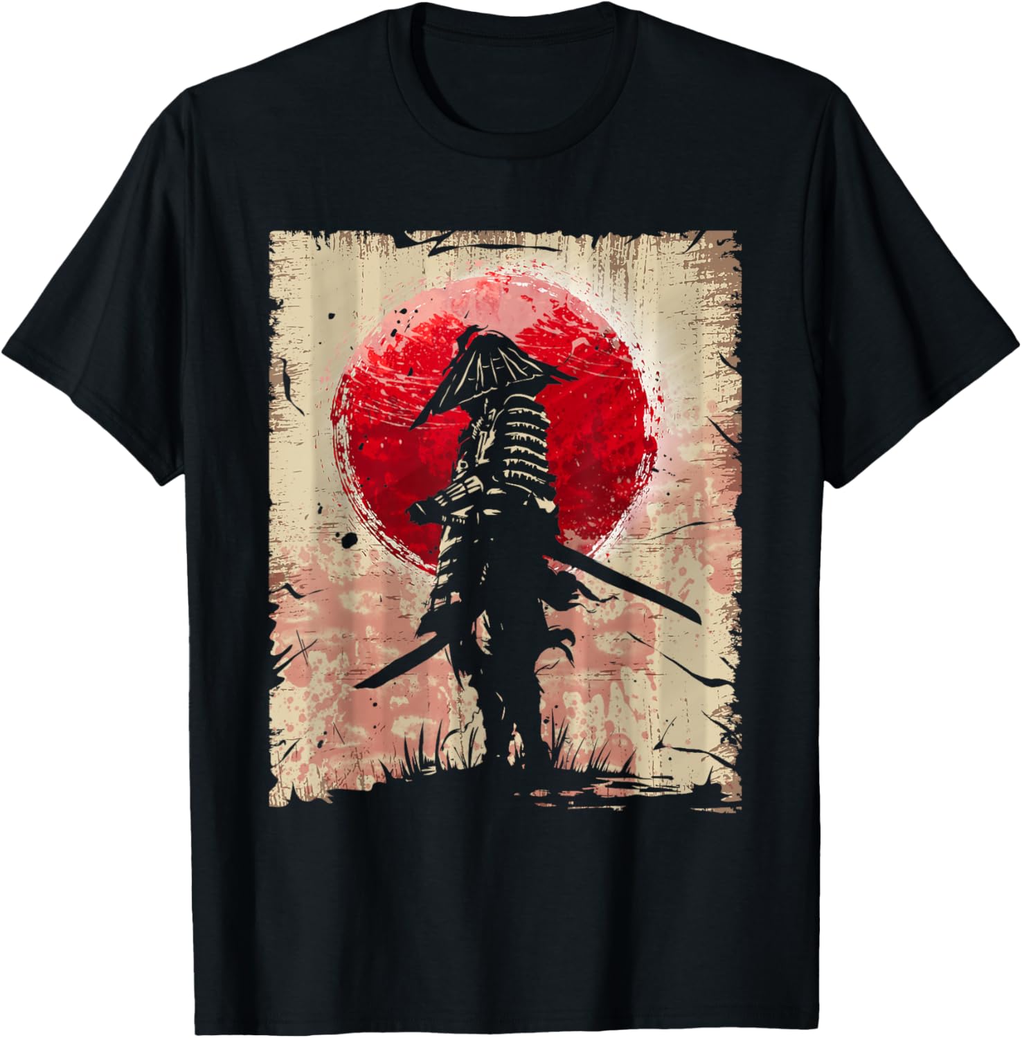 Classic Japanese Art Samurai Fighter Art Tee Y2K Retro Streetwear